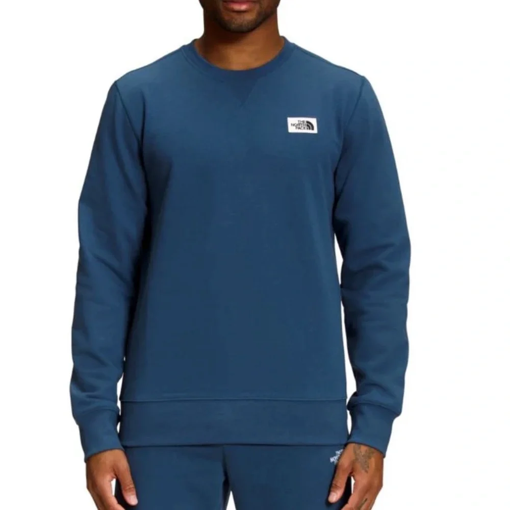 The North Face Men's Heritage Patch Crew Sweatshirt Blue Sz L